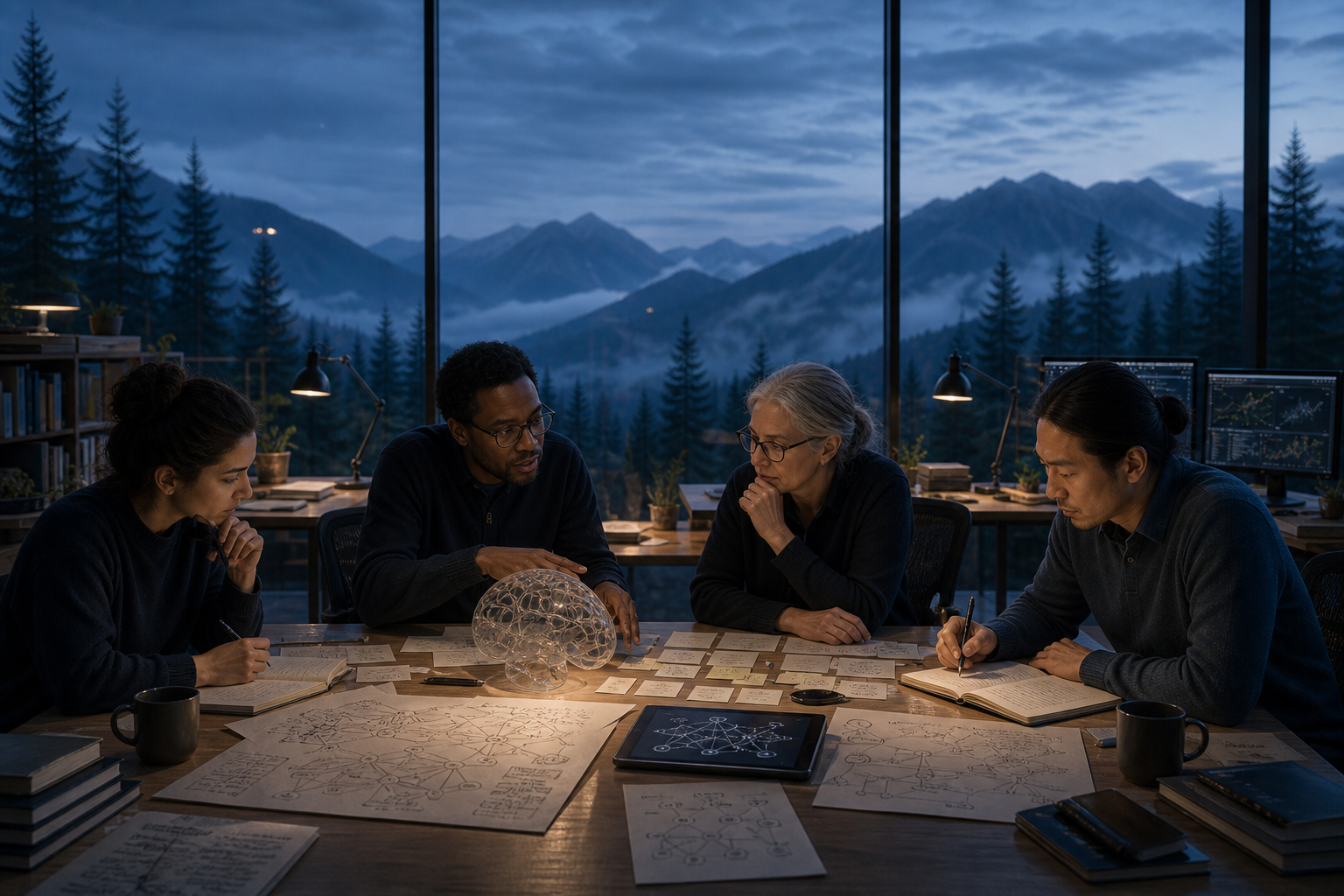 Adult learners and researchers studying cognition and knowledge formation